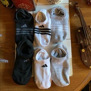 Adidas Socks No-Show Lightweight Women's Shoe Size 7-9 - 6 pair